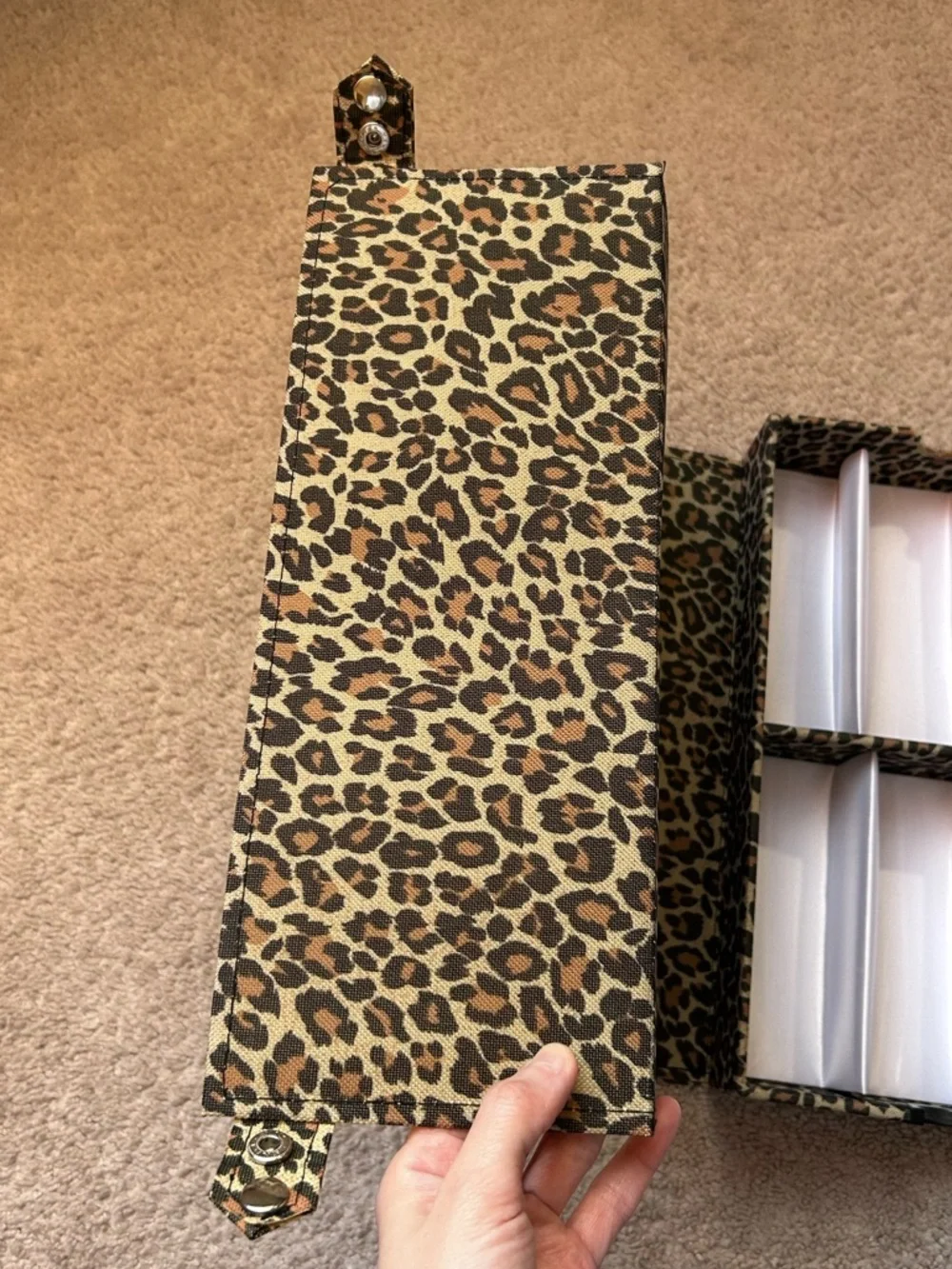 Babett 12-Compartment Eyeglass Storage Display Case Box Leopard Print OS